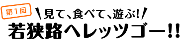 見て、食べて、遊ぶ！若狭路へレッツゴー！！